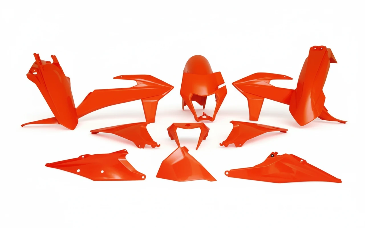 Комплект пластика оранжевый неон KTM EXC EXC F 20 23 - фото 1