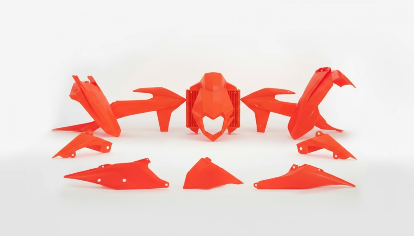 Комплект пластика KTM SX125 250 SXF250 450 XC XC F250 450 19 20 # SXF450FE 18 оранжевый неон - фото 1
