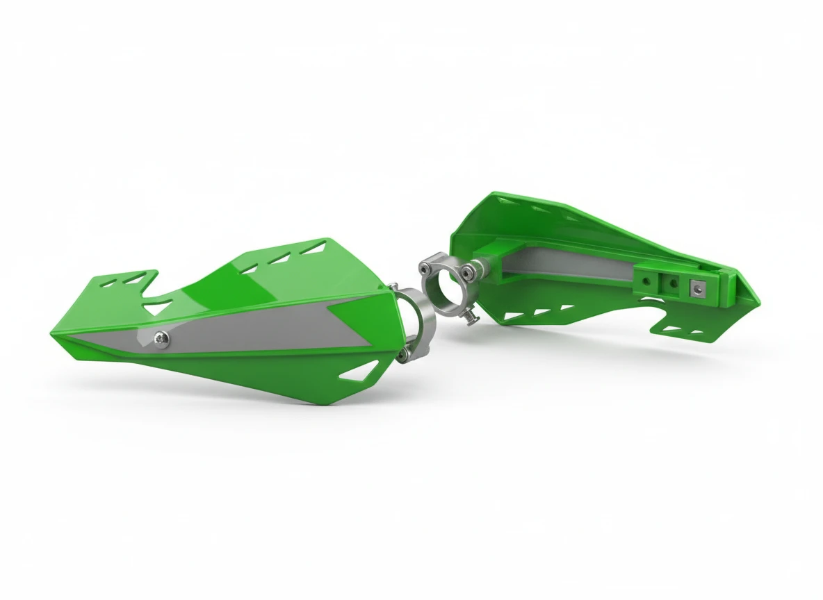 Защита рук Dual Evo Rtech зеленая с крепежом R KITPMDUVE14 - фото 1