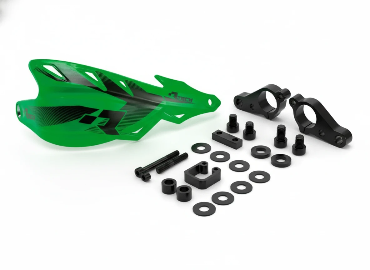 Защита рук Raptor зеленая с крепежом - фото 1