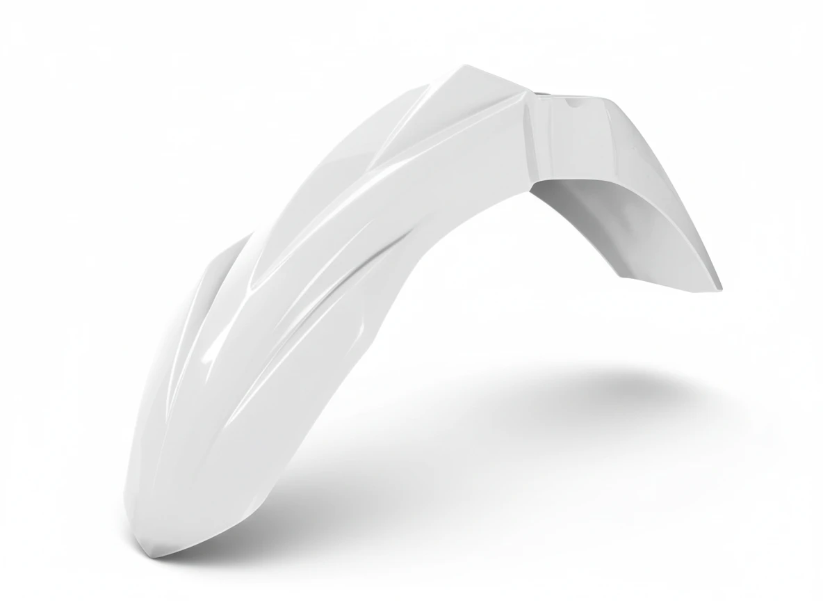 Крыло переднее белое Kawasaki KX250F 17 20 # KX450F 16 20  - фото 1