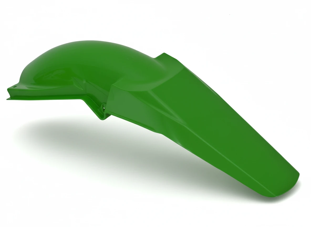 Крыло заднее Kawasaki KX125 250 03 08 зеленое - фото 1
