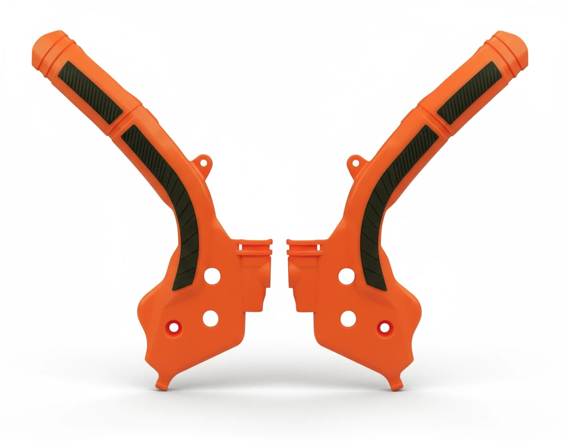 Защита рамы оранжево черная KTM SX SX F 16 18 / EXC EXC F 17 19 - фото 1