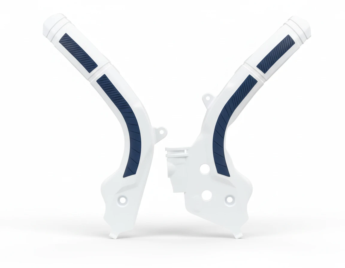 Защита рамы бело синяя Husqvarna TC125 FC250 450 16 20 # TC250 FS450 TE FE TX FX125 501 17 20  - фото 1