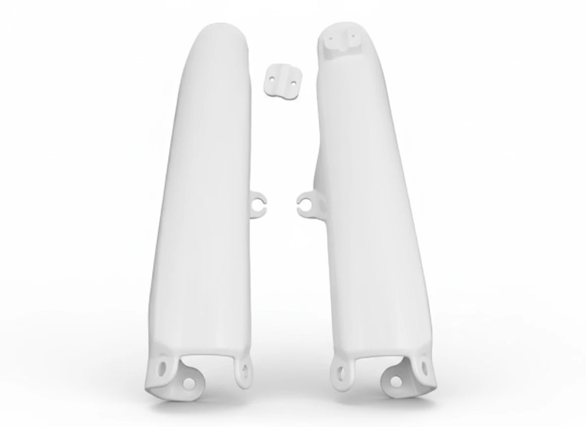 Защита вилки белая Husqvarna TC TE SMRR250 530 08 13 # CR WR125 300 08 13 # TC250 07 13  - фото 1