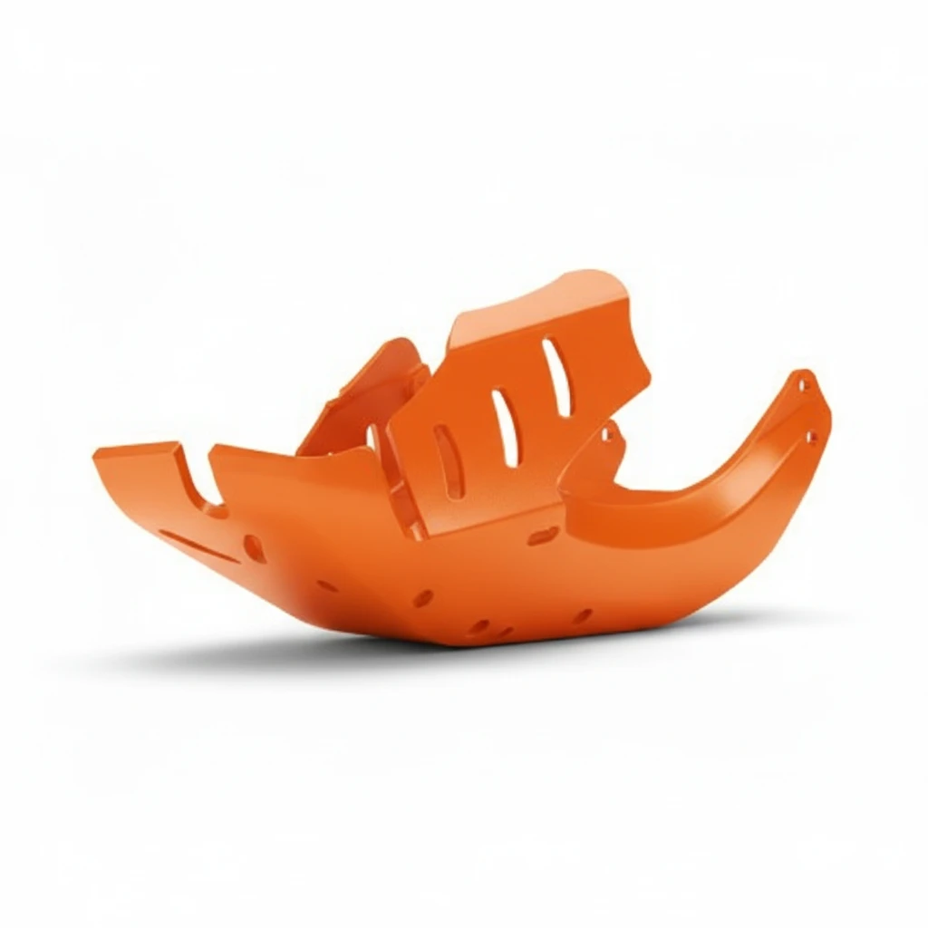 Защита двигателя S3 пластиковая оранжевая  (8 мм) KTM 250 300EXC 17 23 - фото 1